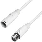 Adam Hall K4 MMF 0100 Snow Verbindungskabel [1x XLR-Stecker-1x XLR-Buchse] 1.00m Weiß, 1 Meter