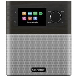 Sonoro Stream Mooreiche Silber Internet-Radio (Digitalradio (DAB), FM-Tuner, Internetradio) silberfarben