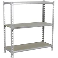 Proregal Schwerlastregal Biedrax 50 x x cm, 3 Stahlböden verzinkt, Fachlast 150 kg pro Fachboden
