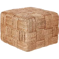 Beliani Pouf Jute Beige 50 x 50 x 35