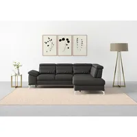 sit&more Ecksofa »Cabrio L-Form, mit Sitztiefenverstellung, Arm- und Kopfteilverstellung«, 3 Nierenkissen, Federkern, optional Bettfunktion und Stauraum