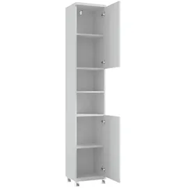 Möbel Kraft Nehmitzsee Hochschrank 35 x 192,5 x 32 cm Weiß Hochglänzend