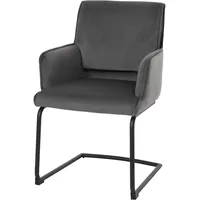 MCW Freischwinger MCW-N60, Esszimmerstuhl Küchenstuhl Stuhl, Stoff/Textil Öko-Tex ~