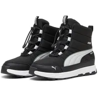 Puma Evolve Boot Puretex JR Sneaker, Black-ASH Gray White, 35.5