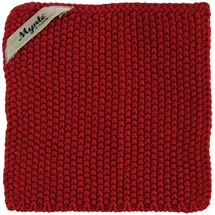 ib laursen Topflappen Mynte gestrickt, 22 x 22 cm, Strawberry