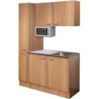 flexwell classic Flex-Well Singleküche 130 cm Nano Buche