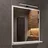 hajduk furniture Weiß Badspiegel mit Beleuchtung 4000 K IP44 H:70 x B: 60 cm - Bathroom Mirror - Badezimmer Spiegel Rechteckig mit Ablage und Schwarze LED-Lampe - Weiß
