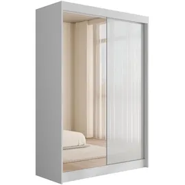 altdecor Schiebetürenschrank VESLI 120 x 215 x 61 cm Weiß