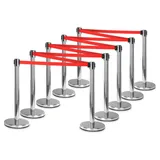Stagecaptain Absperrständer Personenleitsystem 10 x Set Silber