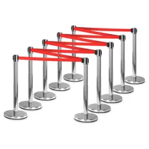 Stagecaptain Absperrständer Personenleitsystem 10 x Set Silber