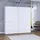 Forte Schwebetürenschrank Winn 2 200 x 200 x 61 cm Weiß