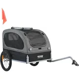 Hundeanhänger 40 Kg Fahrradanhänger Kohlenstoffstahl + 600d Oxford-gewebe + Pp Faltbar 1440 X 720 X 779 Mm Als Anhänger Gefaltete Größe 760 X 560 X 195 Mm Schwarz&grau
