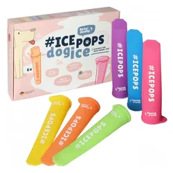 Hundeeis am Stiel, [6-er] Pack Eisform Hund, Eis für Hunde 6 St