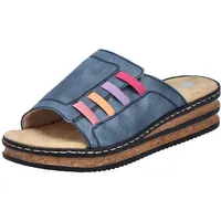 Rieker Damen 62970 Pantolette, Blau, 42 EU