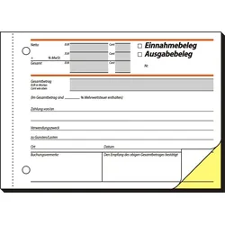 Sigel Ausgabe-/Einnahmebeleg A6 quer 1. und 2. Blatt bedruckt selbstdurchschreibend 2x40 Blatt