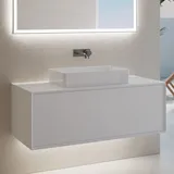 neoro n60 Unterschrank B: 120 cm mit 1 Auszug, Waschtisch weiß, B: 120 BN0938WH+BN0757WM