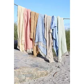 Chic Antique Aix Plaid 150 x 130 cm Blau/Türkis