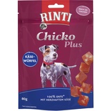 RINTI Hunde-Natursnacks Chicko Plus Käsewürfel mit Ente 80 g