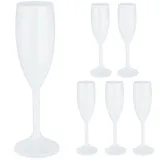 Relaxdays Sektglas 0,16 l 6er Set