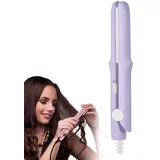 Regulatem Ceramic Mini Hair Curler,Mini Glätteisen für Kurzes Haar,2 in 1 Mini Glätteisen und Lockenstab,Keramik-Heizplatte,Tragbare Keramik flache Lockenstab Haar Lockenwickler für Reisen (B)