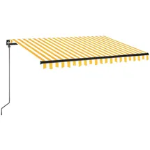 vidaXL LED Gelenkarmmarkise 350 x 250 cm gelb/weiß 3069083