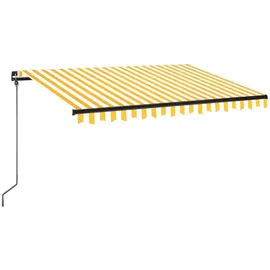 vidaXL LED Gelenkarmmarkise 350 x 250 cm gelb/weiß 3069083