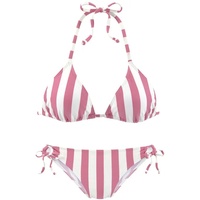 VENICE BEACH Triangel-Bikini Damen rosa-weiß Gr.38 Cup A/B