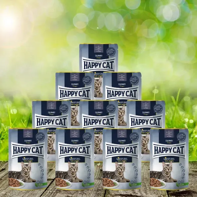 Happy Cat Meat in Sauce Pouches Culinary Land Geflügel 20 x 85 g