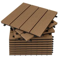 DEUBA Casaria® WPC Fliese 1x Klassik Terrakotta 30x30cm