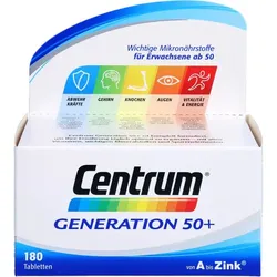 Pfizer Consumer Healthcare CENTRUM Generation 50+ Tabletten Vitamine 180 ct 