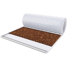 Fdm Matratzentopper KOKOS-KALTSCHAUM Matratze Topper 90x200 cm Kaltschaum Kokos Härtegrad H4 Höhe 4 cm Allergiker Geeignet Öko-Tex Weiß