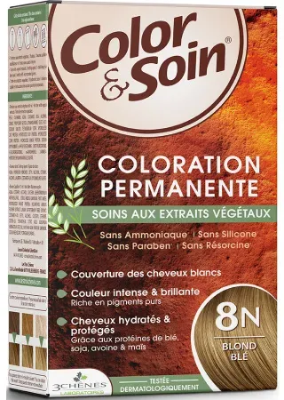 Color & Soin Permanente Färbung Mit Pflanzenextrakten Farbe 8N Weizenblond 1 Kit