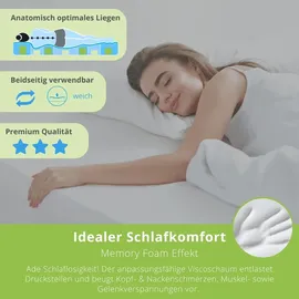 sleepling ergonomischer Viscoschaum Topper 80 x 200 cm weiß