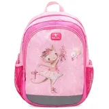 Belmil Kindergartenrucksack (Ballerina für 3-6 Jährige Kinder mit Brustgurt - Rosa