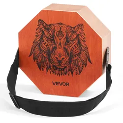 VEVOR Cajon Instrument mit internen Gitarrensaiten & Basston, tragbare Percussion-Box aus Holz, Trommel-Musikinstrument aus Birkenholz mit verstellbarem Gurt, für Anfänger & Profis, 295x295x100mm