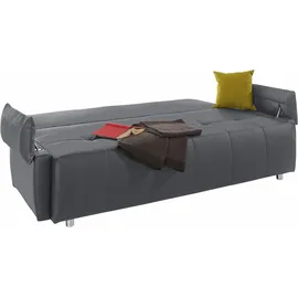 Collection AB Schlafsofa Kunstleder 2-Sitzer Grau