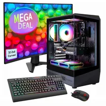gamemax Gaming-PC MegaDeal Vista COC AB SET2617 2023 32" Curved AMD Ryzen 5 7500F 4,0 GHz 32 GB RAM 1 TB SSD RTX 5060 Windows 11