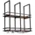 [en.casa] Weinregal Hubro 80 x 30 x 85 cm Schwarz