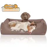 Knuffelwuff Tierbett Hundebett Wippo, Orthopädisch braun 63 cm x 85 cm