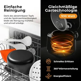 Balter Multikocher MK-02 Reiskocher mit 20 Programme, 4L Rice Cooker, Fuzzy-Logic, Dampfgarer