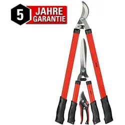 Walter Gartenscheren Set 3-teilig Gartenschere Heckenschere Astschere