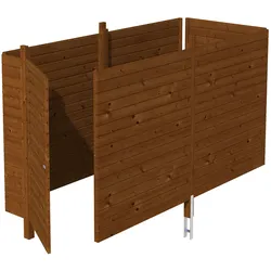 Carport-Geräteraum SKANHOLZ "Abstellraum C3", braun (nussbaum), Holz, Gerätehäuser, aus Profilschalung