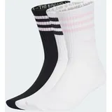 adidas 3-Streifen Crew Socken 3er-Pack - White / Black / Clear Pink - 43-45