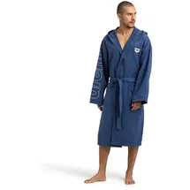 Arena Unisex Mikrofaser Zeal Plus Bademantel, NAVY-WHITE, M