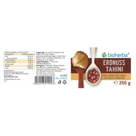 Bioherba Erdnuss Tahini 100 gemahlene n. geschälte Erd