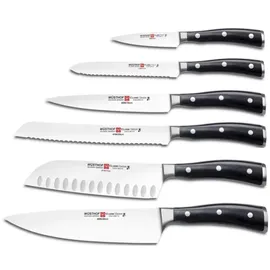 Wüsthof Classic Ikon Messerblock mit 6 Messern, Schwarz