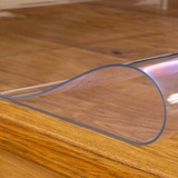 laro 2 mm Dicke Tischfolie Tischdecke Transparent Durchsichtig Abwaschbar Garten-Tischdecke Tischschutz-Folie PVC Plastik-Tischdecken Wasserabweisend Eckig Meterware, Größe:55x70