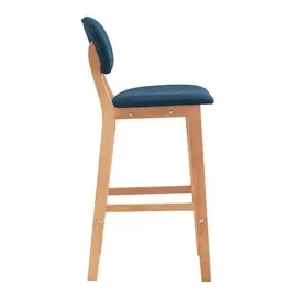 vidaXL Barhocker 2 Stk. Blau Stoff