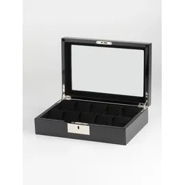 Rothenschild Uhrenbox für 10 Uhren aus Holz Schwarz