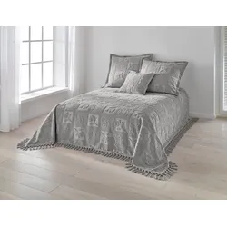 Tagesdecke PEREIRA DA CHUNA Gr. 4, grau, B:240cm L:250cm, 100% Baumwolle, Tagesdecken